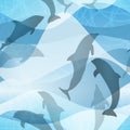 Seamless Dolphin Pattern Royalty Free Stock Photo