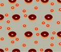 Seamless donuts and cookie pattern background