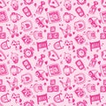 Seamless doodle baby pattern background