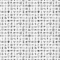 Seamless doodle business pattern