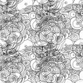 Seamless doodle circles pattern