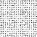 Seamless doodle fitness pattern