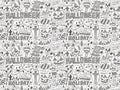 Seamless doodle halloween holiday background
