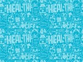 Seamless doodle medical pattern