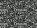 Seamless doodle medical pattern