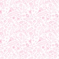 Seamless doodle pattern with candies, sweets and lollipops. Hand drawn background. Great for fabric, textile, wrapping paper