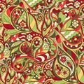 Seamless doodle pattern. Floral doodle wavy patterns