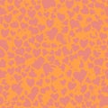 Seamless doodle pattern. Vector background with torn hearts