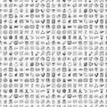 Seamless doodle shopping pattern