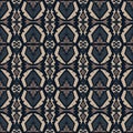 Seamless doodle vector pattern ethnic tribal style background. Royalty Free Stock Photo