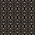 Seamless doodle vector pattern ethnic tribal style background. Royalty Free Stock Photo