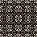 Seamless doodle vector pattern ethnic tribal style background. Royalty Free Stock Photo