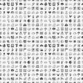 Seamless doodle weather pattern