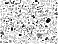 Seamless doodle web pattern Royalty Free Stock Photo