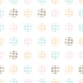 Seamless dot pattern with a line handrawn structure on a light background. Vector repeating illustration Royalty Free Stock Photo
