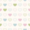 Seamless dots heart graphic pattern