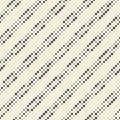 Seamless Dots Pattern. Vector Monochrome Stripe Background