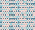 Seamless rows of dots with halftone effect. Bubbles pattern