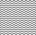 Seamless dots zigzag pattern. Abstract black and white background. Minimal regular texture Royalty Free Stock Photo