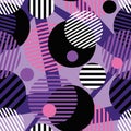 Seamless dotted circles colorful pattern, stripped round shapes