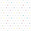 Seamless dotted pattern. Cute colorful polka dot background. Abstract texture with dots. Simple minimalistic graphic design