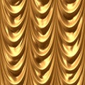 Seamless drapery golden pattern Royalty Free Stock Photo