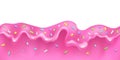 Seamless dripping melted pink icing Royalty Free Stock Photo