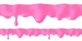 Seamless dripping melted pink icing Royalty Free Stock Photo