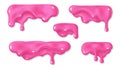 Seamless dripping melted pink icing Royalty Free Stock Photo