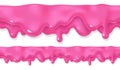 Seamless dripping melted pink icing Royalty Free Stock Photo