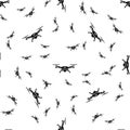 Seamless drone pattern on a white background. simple drone icon creative design. Can be used for wallpaper, web page