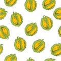 Seamless durian fruit pattern