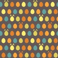 Seamless easter egg spring colorful bunny pattern