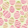 Seamless easter egg spring pink pattern