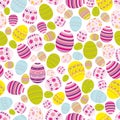 Seamless easter eggs background