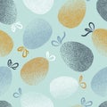 Seamless Easter eggs pattern. Hand drawn vector illustration Royalty Free Stock Photo