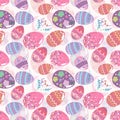 Seamless easter eggs pattern Royalty Free Stock Photo