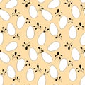 Seamless Easter pattern with eegs and black leaves background for wallpaper and gifts