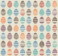 Seamless easter vintage pattern with eggs