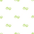 Seamless eco pattern. infinity sign with leaves arrows eco recycle Royalty Free Stock Photo