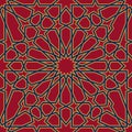 Seamless Egyptian tent inspired star geometry pattern - vector Royalty Free Stock Photo