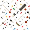 Seamless electronic components pattern.