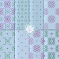 Seamless elegant damask style patterns collection