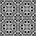 Seamless elegant floral pattern with black tracery