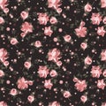 Seamless elegant floral peony pattern