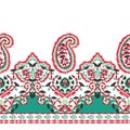 Seamless and elegant paisley vector Indian motif