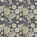 Seamless elegant paisley pattern Royalty Free Stock Photo