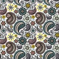 Seamless elegant paisley pattern