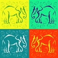 Seamless elephant colored background. Abstract. Royalty Free Stock Photo