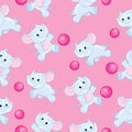 Seamless elephant kids illustration pattern